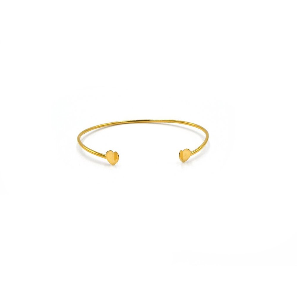 Gold Fluttering Heart Bracelet (Made in New York)
